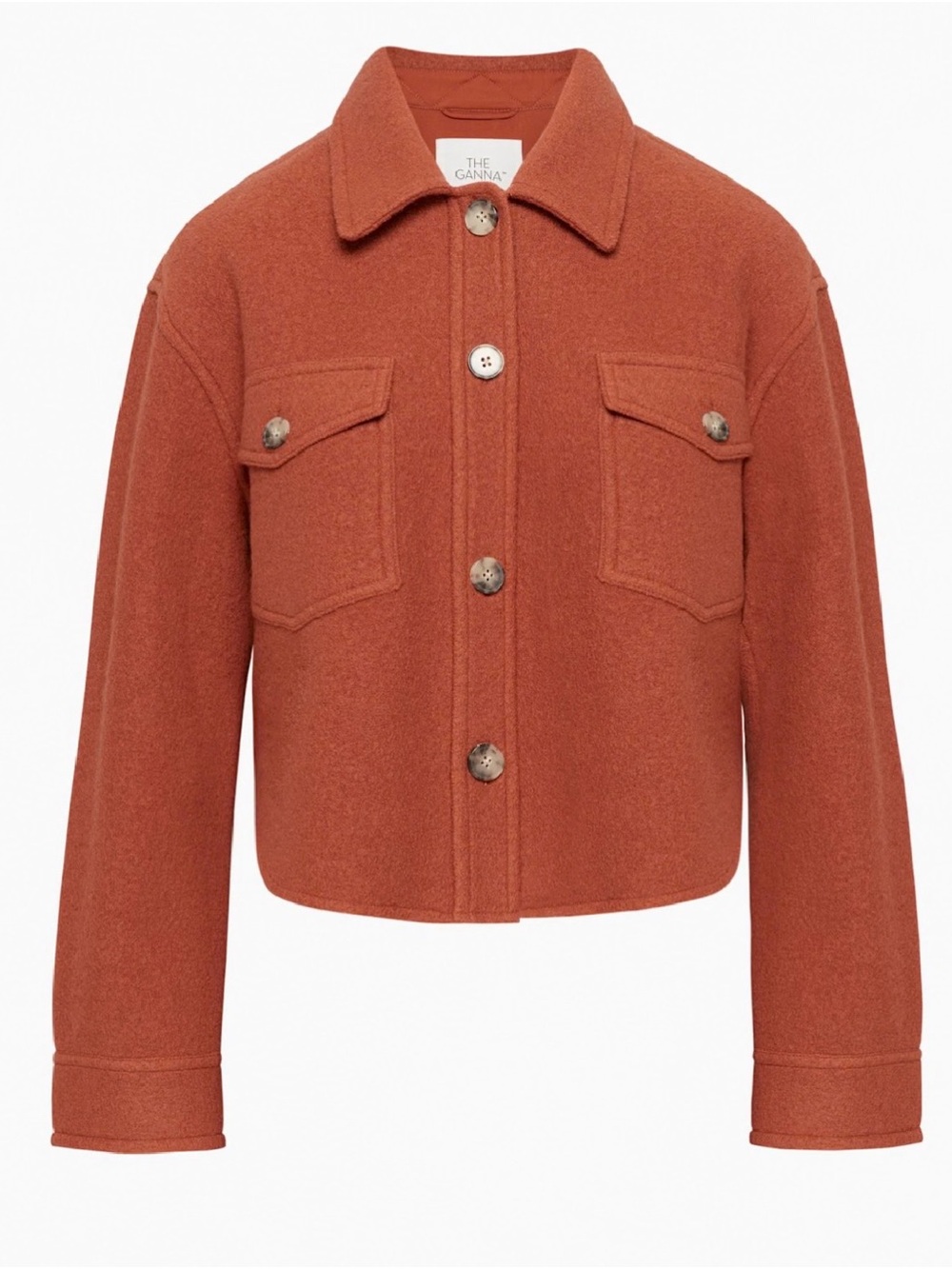Wilfred Free - The Ganna Cropped Shirt Jacket in Rust